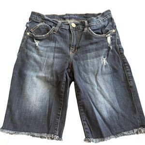 Rock & Republic Kristy Denim Shorts Distressed Cut Off Bermuda Womens Size 6
